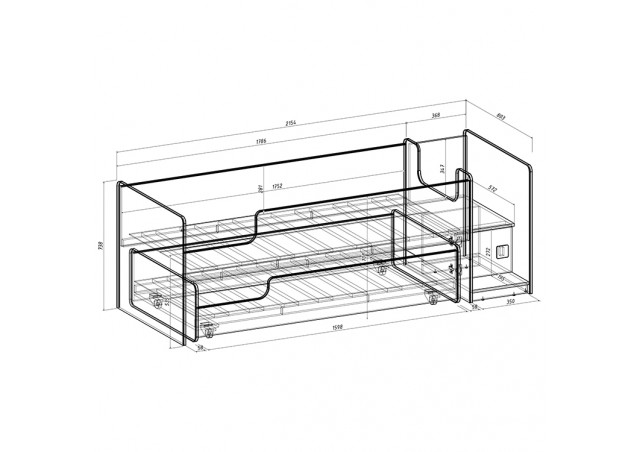 Детская выкатная кровать Легенда К302.41 в Верхней Пышме
